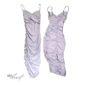 SHEIN Women's Violet Purple Ruched Bodycon Cami Dress, XS